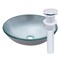 Novatto ARGENTO Glass Vessel Bathroom Sink Set, Chrome TIG-7032CH - alternate 1
